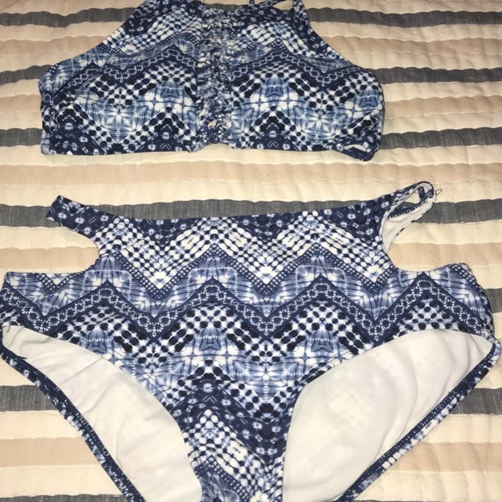 blue bathing suit